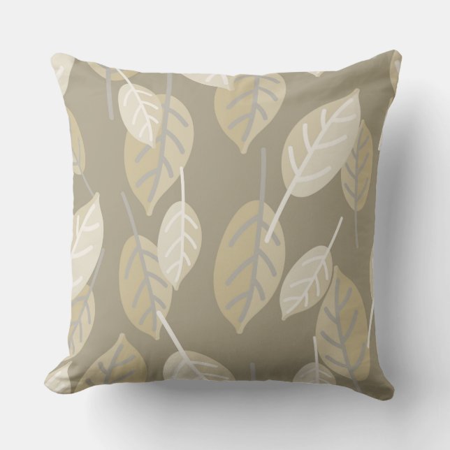 coffee leaves outdoor pillow (Front)