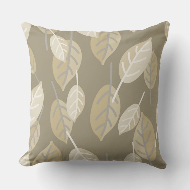 coffee leaves pillow (Front)