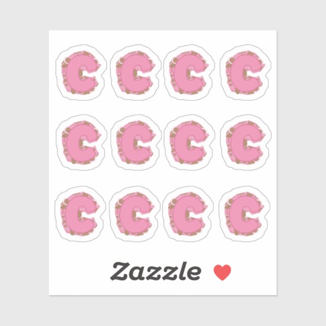 Coffee Letter C: Monogram Initial Sheet (Sheet)