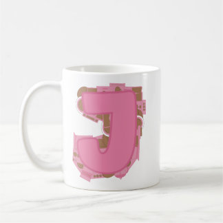 Coffee Letter J: Monogram Initial Mug