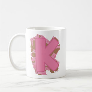 Coffee Letter K: Monogram Initial Mug