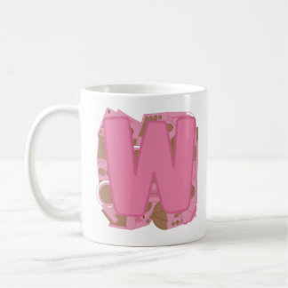 Coffee Letter W: Monogram Initial Mug
