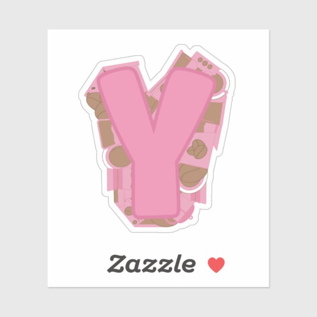 Coffee Letter Y: Monogram Initial  (Sheet)