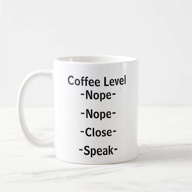 Coffee Level Warning Mug (Left)