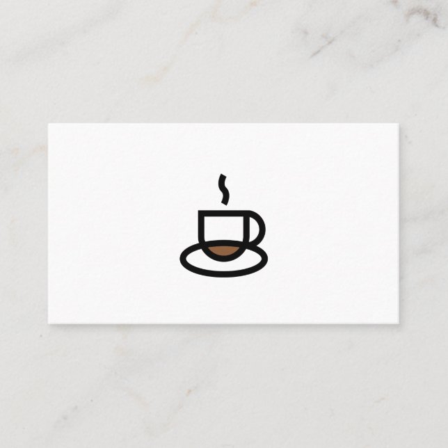 Coffee Logo Business Card - Customisable (Front)