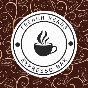 Coffee logo Typography Sticker