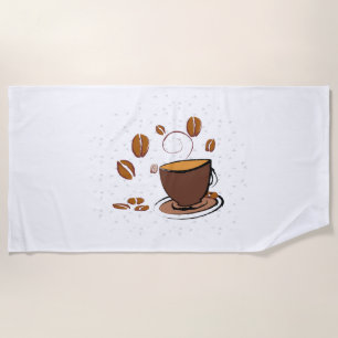 Coffee Love Beach Towel
