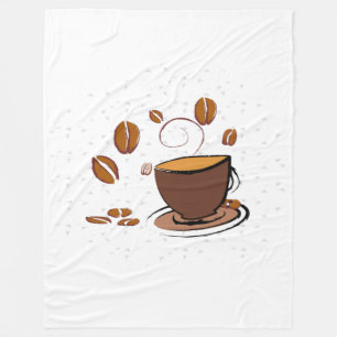 Coffee Love Fleece Blanket