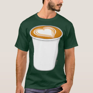 Coffee Love Heart Coffee Cup Art for Caffeine T-Shirt