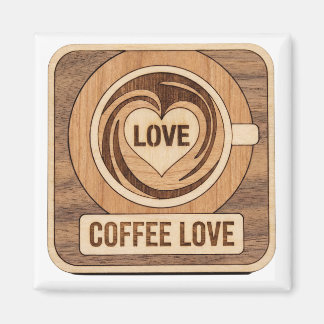 Coffee Love, Heart Magnet