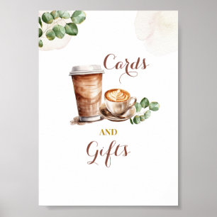 Coffee Love is Brewing Cards and Gifts Party Sign