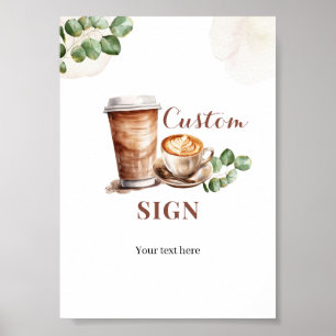 Coffee Love is Brewing Custom Party Sign