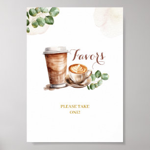 Coffee Love is Brewing Favours Party Sign
