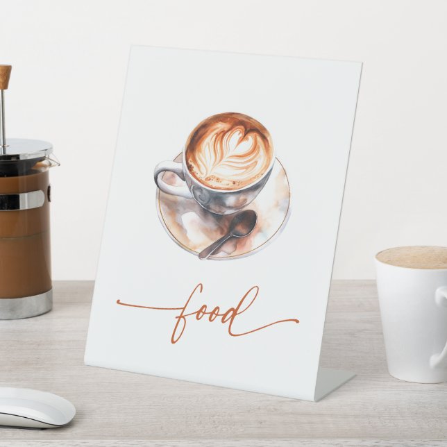 Coffee Love Is Brewing Food Pedestal Sign (In SItu)