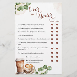 Coffee Love is Brewing Over or Under Games Card