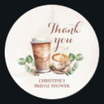 Coffee Love is Brewing Thank You Sticker<br><div class="desc">Coffee Love is Brewing Bridal Shower Thank You Sticker</div>
