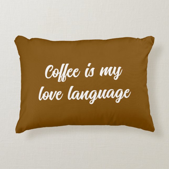 Coffee Love Language Decorative Cushion (Front)