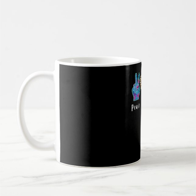Coffee Love Peace Leopard Heart Program Code Coffe Mug (Left)