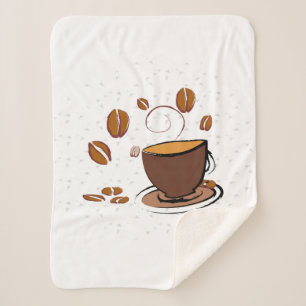 Coffee Love Sherpa Blanket