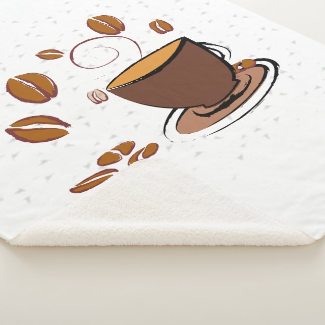 Coffee Love Sherpa Blanket (3/4)
