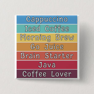 Coffee Lover 15 Cm Square Badge