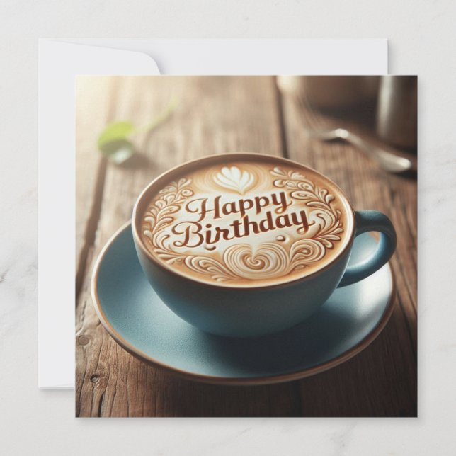 Coffee Lover birthday card  (Front)