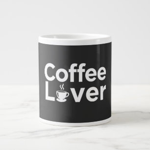 Coffee Lover Bold Typography Mug - Minimalist Blac