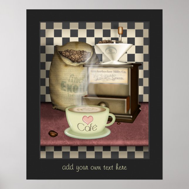 Coffee Lover Café Kitchen Poster (Front)
