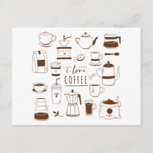 Coffee Lover Card - Caffeine Addict -Cup -Barista