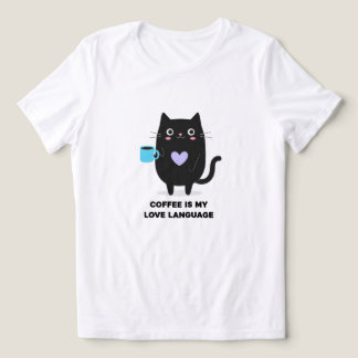 Coffee Lover Cat T-Shirt - Unisex Cat Lover Tee