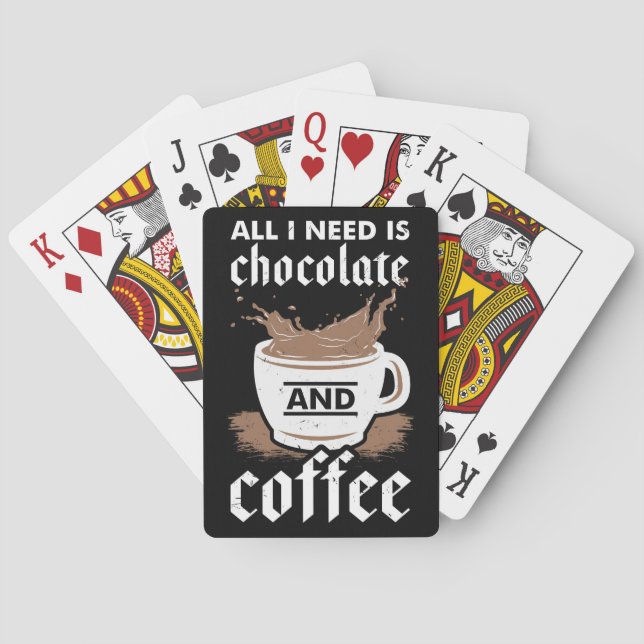 Coffee Lover Chocolate And Coffee Playing Cards (Back)
