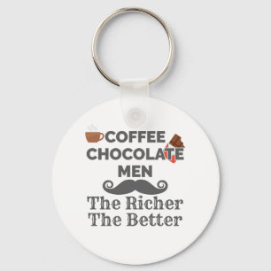 Coffee Lover Chocolate Men The Richer Better Key Ring
