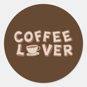 Coffee Lover Classic Round Sticker