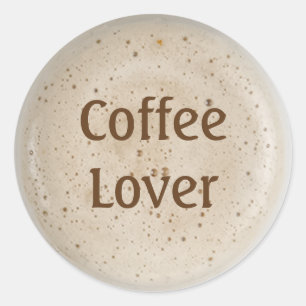 Coffee Lover Classic Round Sticker