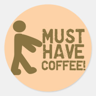 Coffee Lover Classic Round Sticker