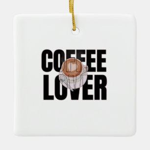 Coffee Lover – Coffee Addict Morning Caffeine Desi Ceramic Ornament