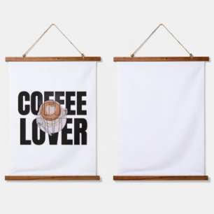 Coffee Lover – Coffee Addict Morning Caffeine Desi Hanging Tapestry