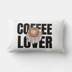 Coffee Lover – Coffee Addict Morning Caffeine Desi Lumbar Cushion