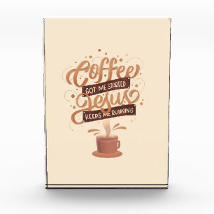 Coffee Lover Coffee And Jesus Photo Block