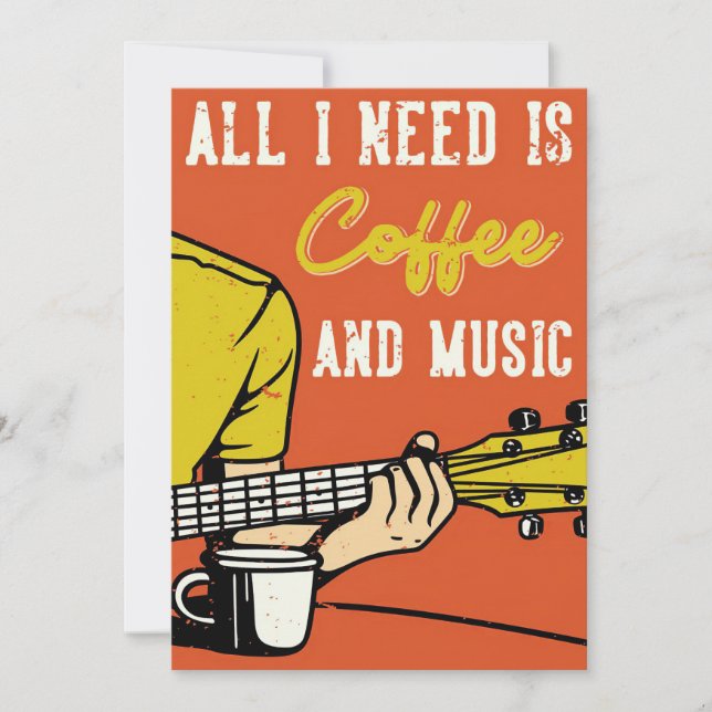 Coffee Lover Coffee And Music Save The Date (Front)