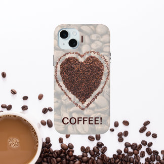 Coffee Lover Coffee Bean Heart 15 Plus iPhone 15 Mini Case