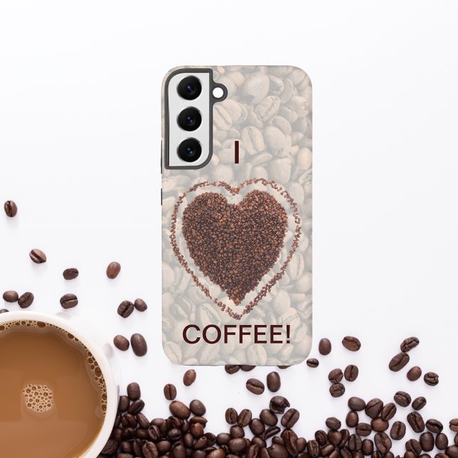 Coffee Lover Coffee Bean Heart Samsung Galaxy S22+ Case (Coffee Lover Coffee Bean Heart Samsung Galaxy Case)