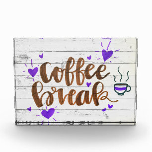 Coffee Lover Coffee Break Typography Photo Block