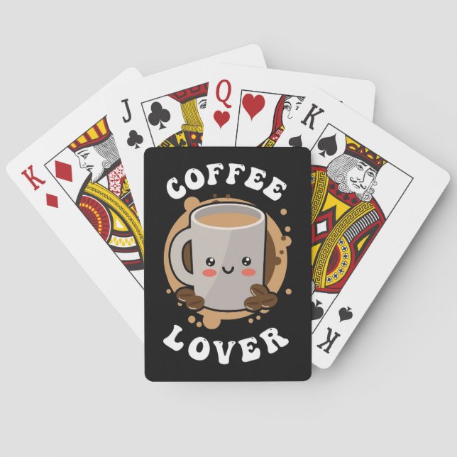 Coffee Lover Coffee Cappuccino Lover Playing Cards (Back)