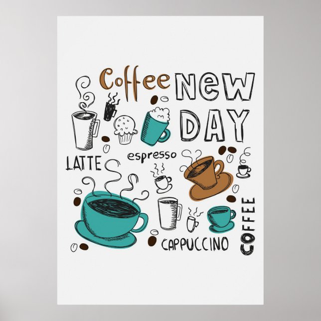 Coffee Lover Coffee Collection For New Day Poster (Front)
