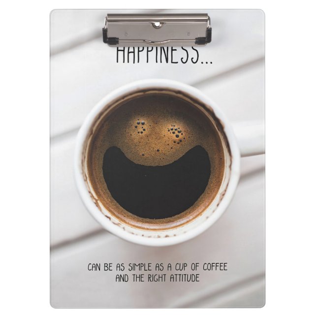 Coffee Lover Coffee Is Happiness Clipboard (Front)