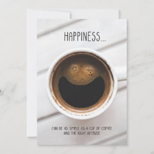 Coffee Lover Coffee Is Happiness Thank You Card