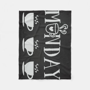 Coffee Lover Coffee Monday Mugs Fleece Blanket