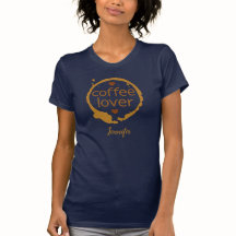 Coffee Lover Coffee Ring and Hearts Print