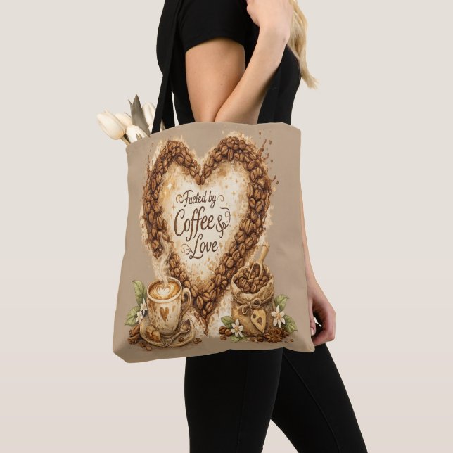 Coffee lover Cosy Vintage  Tote Bag (Close Up)